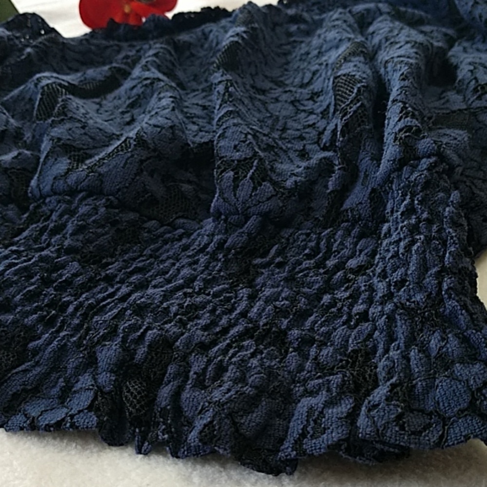 NEW Sexy One Shoulder Top Lace Stretch Split Sleeve Long Bell Bold Elements Sm - Picture 3 of 8